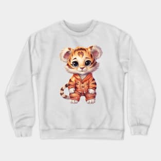 Bengal Tiger Wearing Pajamas Crewneck Sweatshirt